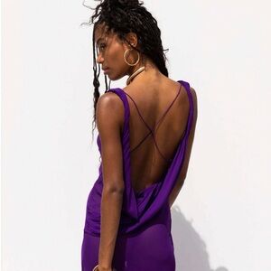 Rat & Boa Vibrant Purple Backless Dress